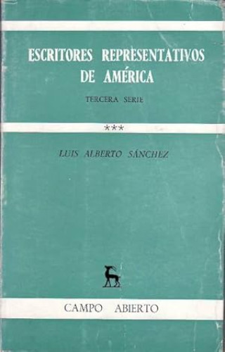 Portada del libro de Escritores representativos de América. Tercera serie