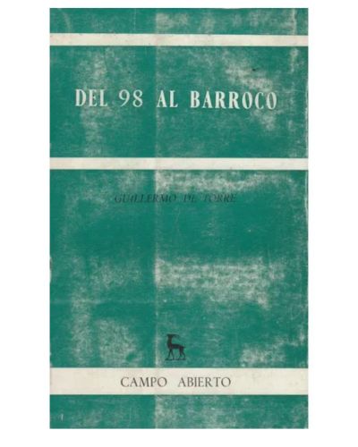 Portada del libro de Del 98 al barroco.