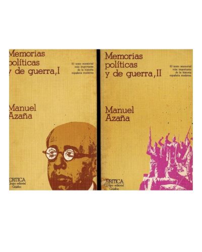 Portada del libro de Memorias Politicas y de Guerra.. tomos I Y II