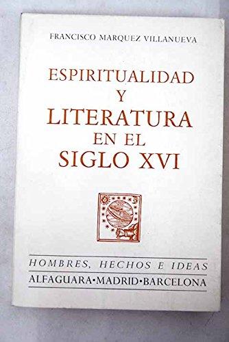 Portada del libro de Espiritualidad y Literatura en el Siglo XVI