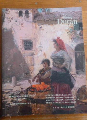 Portada del libro de DURAN. SUBASTAS DE ARTE. NUMERO 379 2003. 429pp