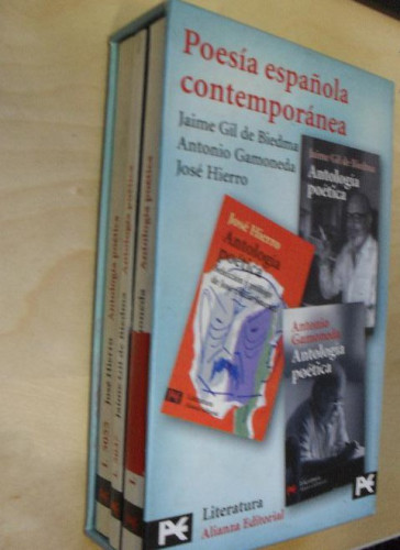 Portada del libro de Estuche - Poesía española contemporánea: Jaime Gil de Biedma - Antonio Gamoneda - José Hierro (El Libro...