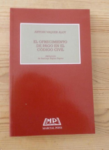 Portada del libro de El ofrecimiento de pago en el codigo civil