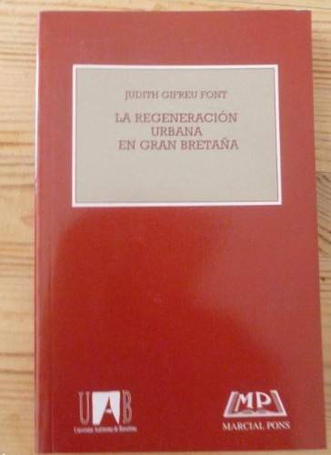 Portada del libro de La regeneracion urbana en gran bretaña