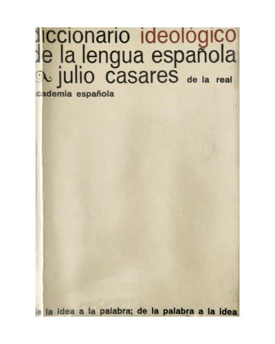 Portada del libro de Diccionario ideológico de la lengua española