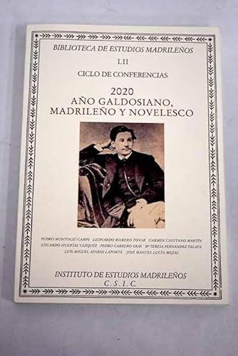 Portada del libro de 2020 años galdosiano, madrileño y novelesco