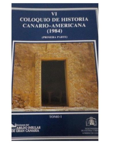 Portada del libro de VI Coloquio de Historia Canario-Americana