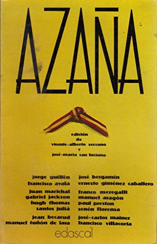 Portada del libro de Azaña