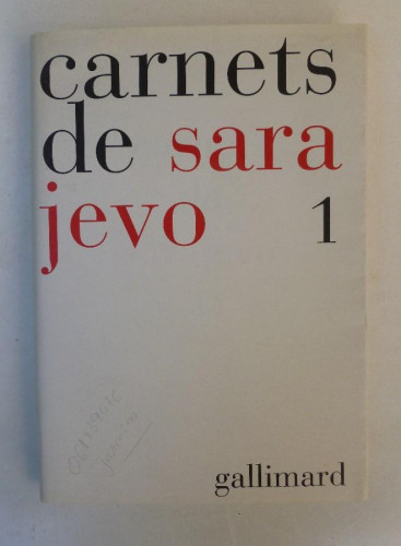 Portada del libro de Carnets de Sarajevo - Varios autores - Ed. Gallimard. 202PP Francés