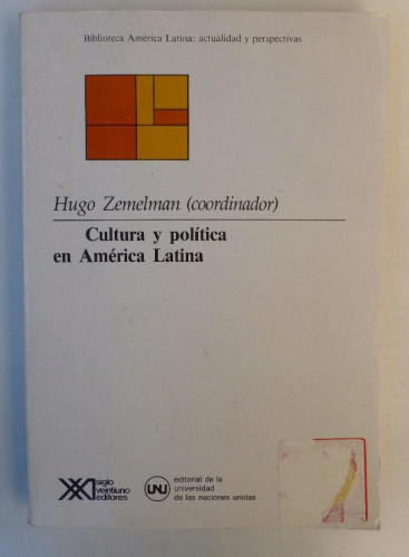 Portada del libro de Cultura y política en América Latina (Biblioteca América Latina)