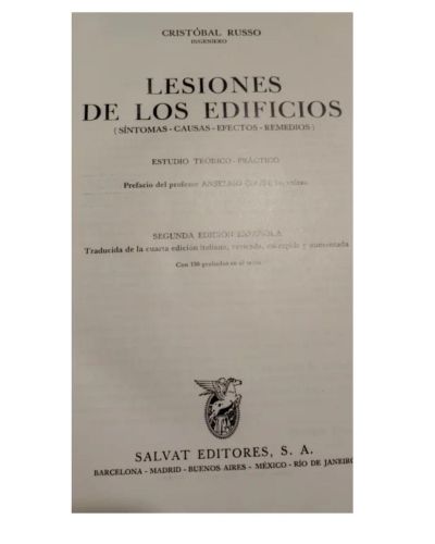 Portada del libro de Lesiones de los edificios.