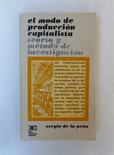 Portada del libro de El modo de producción capitalista: Teoría y método de investigación (Sociología y política)