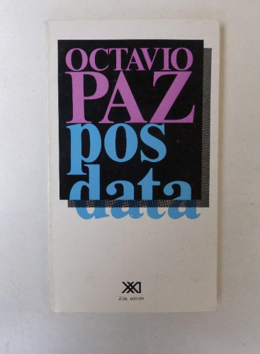 Portada del libro de Posdata