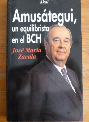 Portada del libro de Amusáttegui. Un equilibrista en el BCH. (La tronera)