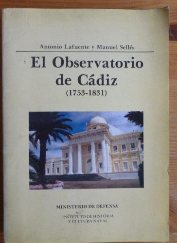 Portada del libro de EL OBSERVATORIO DE CADIZ (1753-1831)