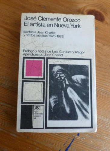 Portada del libro de JOSE CLEMENTO OROZCO. EL ARTISTA EN NUEVA YORK. JEAN CHARLOT. 1º ED 1971 186pp