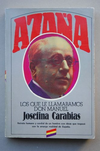 Portada del libro de Azaña