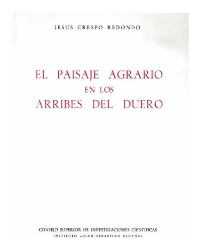 Portada del libro de EL PAISAJE AGRARIO EN LOS ARRIBES DEL DUERO 