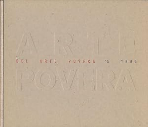 Portada del libro de Del Arte Povera a 1985