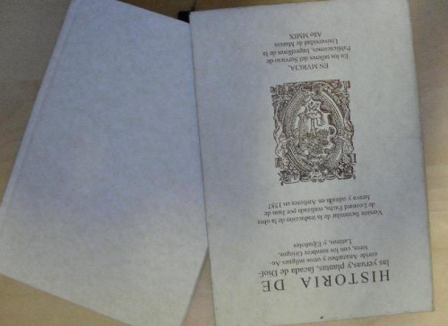 Portada del libro de HISTORIA DE LAS YERUAS, Y PLANTAS, SACADA DE DIOSCORIDE ANAZARBEO Y OTROS INSIGNES AUTORES