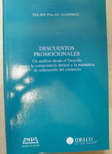 Portada del libro de DESCUENTOS PROMOCIONALES. PALAU RAMÍREZ. M. PONS. 1988 351`pp
