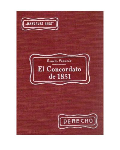 Portada del libro de EL CONCORDATO DE 1851 