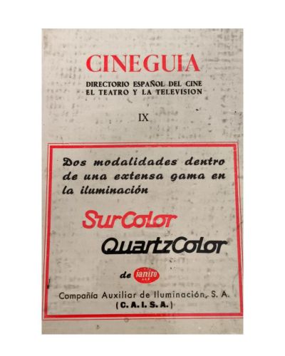 Portada del libro de CINE GUIA IX DIRECTORIO ESPAÑOL DEL CINE EL TEATRO Y LA TELEVISION