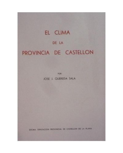 Portada del libro de El clima de la provincia de Castellón