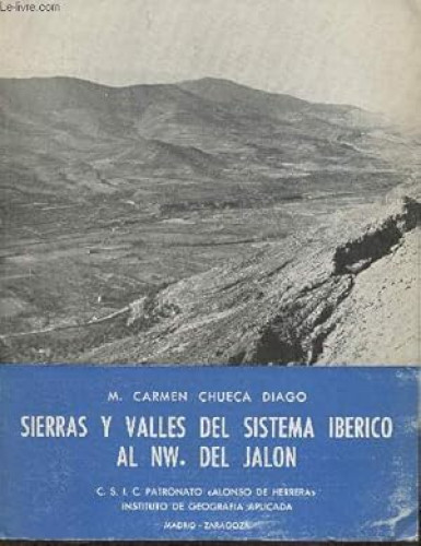 Portada del libro de Sierras y Valles del Sistema Iberico al N W. del Jalon