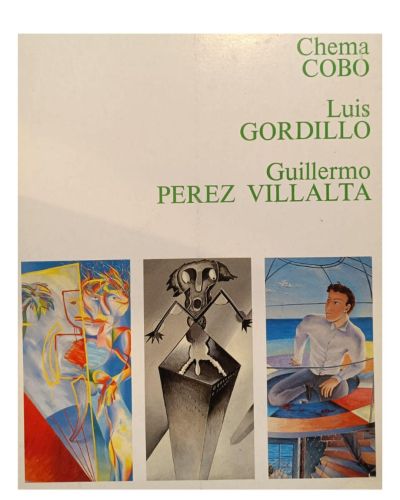 Portada del libro de Pinturas años 70 de Chema Cobo, Luis Gordillo y Guillermo Pérez Villalta