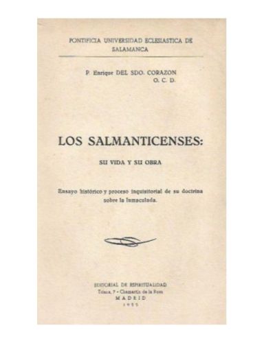 Portada del libro de LOS SALMANTICENSES: SU VIDA Y SU OBRA