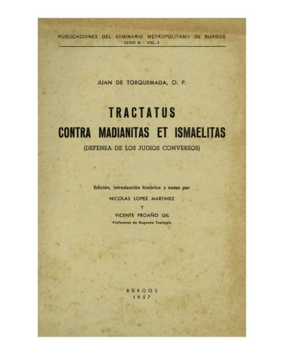 Portada del libro de Tractatus Contra Madianitas et Ismaelitas