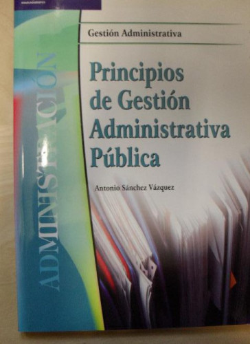 Portada del libro de Principios de gestión administrativa pública (3)