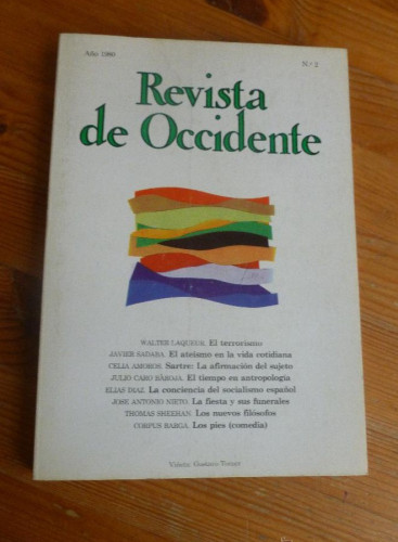 Portada del libro de REVISTA DE OCCIDENTE. AÑO 1980 Nº 2. LAQUEUR, SADABA,CELIA AMOROS, CARO BAROJA, CORPUS BARGA. 175pp