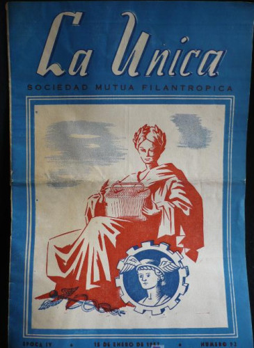 Portada del libro de LA UNICA. SOCIEDAD MUTUA FILANTROPICA. ENERO 1957 Nº692 16 PAG.