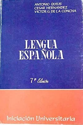 Portada del libro de Lengua española