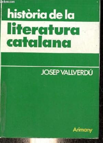 Portada del libro de Història de la literatura catalana