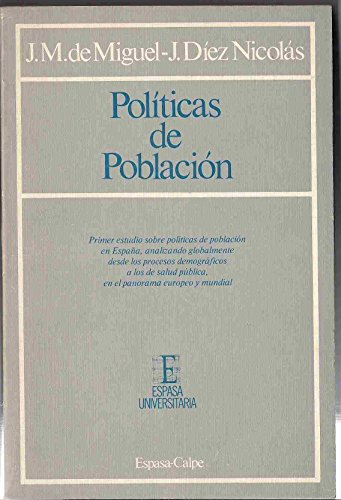 Portada del libro de Política de población