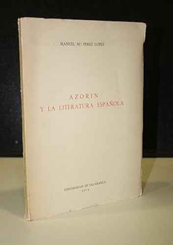 Portada del libro de Azorín y la Literatura Española