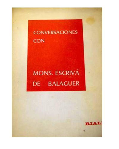 Portada del libro de Conversaciones con Mons ESCRIVÁ DE BALAGUER
