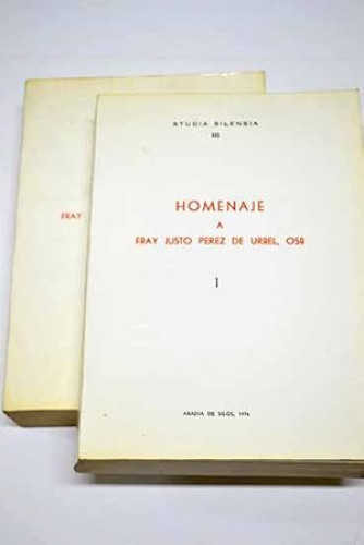 Portada del libro de Homenaje a Fray Justo Pérez de Urbel TOMOS I Y II
