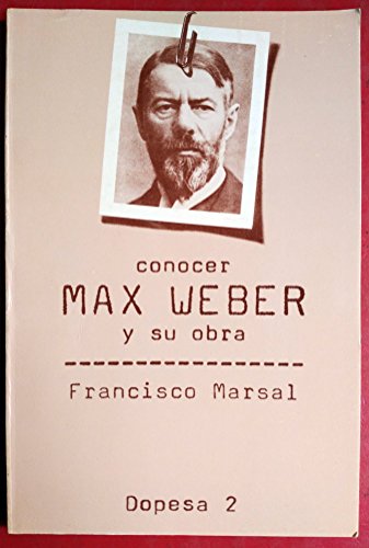 Portada del libro de Max Weber y su obra