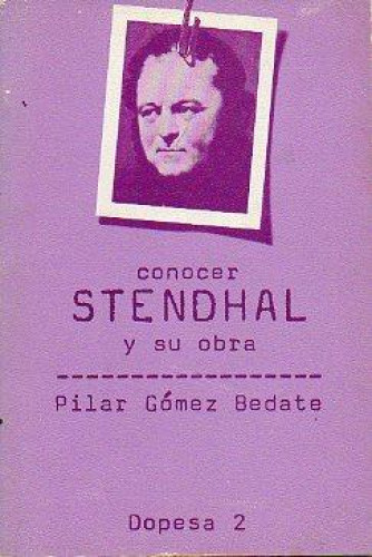 Portada del libro de Sthendal y su obra