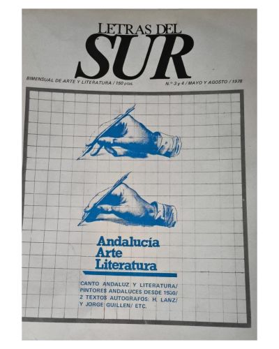 Portada del libro de Revista Letras del Sur ANDALUCÍA ARTE Y LITERATURA Nª 3 Y 4 