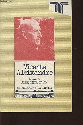 Portada del libro de Vicente Aleixandre