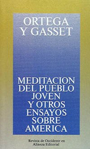 Portada del libro de Meditación del pueblo joven y otros ensayos sobre América