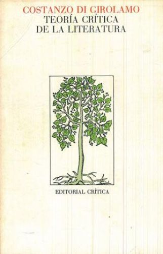 Portada del libro de Teoría crítica de la literatura