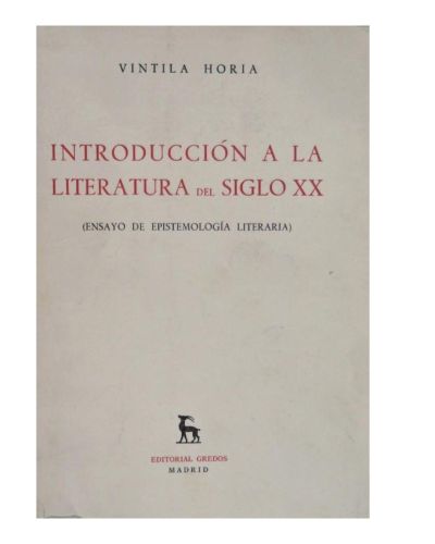Portada del libro de Introducción a la literatura del siglo XX