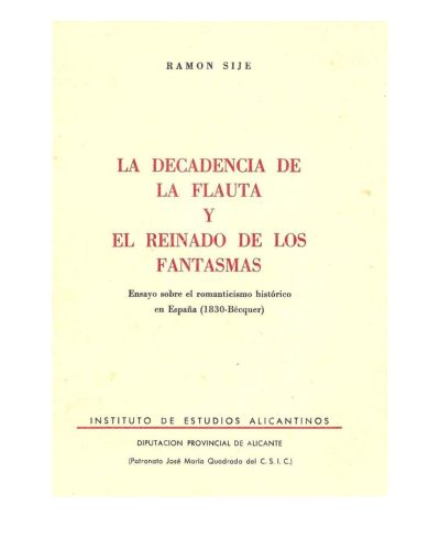 Portada del libro de La decadencia de la flauta. Y el reinado de los fantasmas