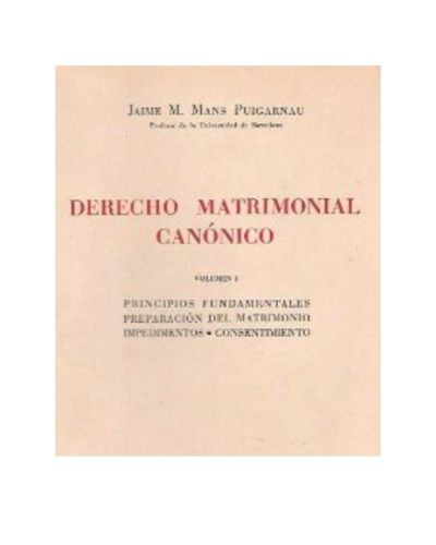 Portada del libro de DERECHO MATRIMONIAL CANONICO